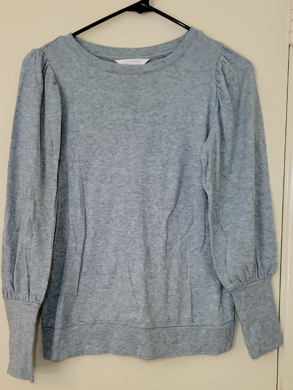 LC Lauren Conrad Light Blue Puff Sleeve Sweater